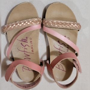 Little girls pink sandals